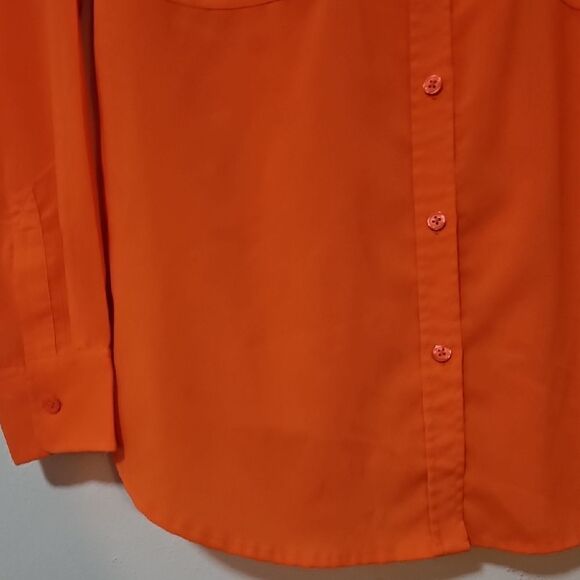 Coldwater Creek Vibrant Orange Casual Shirt - Picture 4 of 5